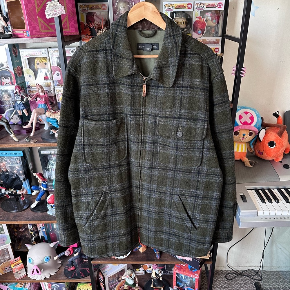 Vintage Banana Republic Wool Blend Mackinaw Jacket Men’s L Oversized